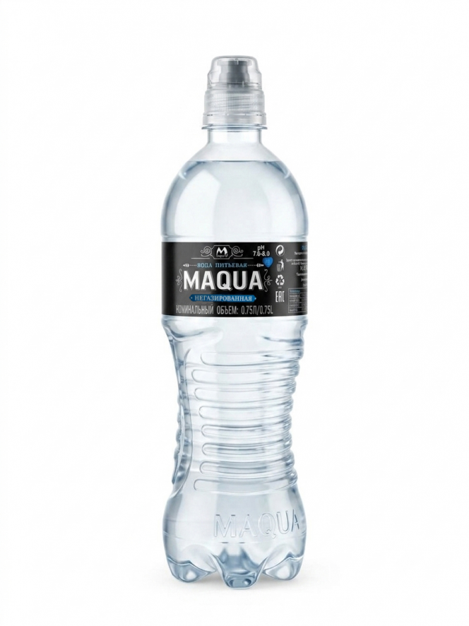 Вода питьевая негазированная со спорт-колпачком "MAQUA" 0,75л