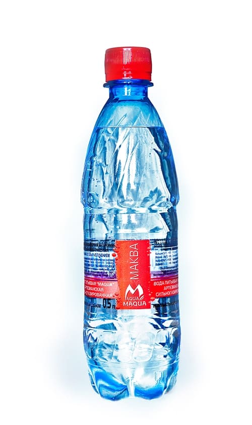 Вода питьевая сильногазированная "MAQUA" 0,5л