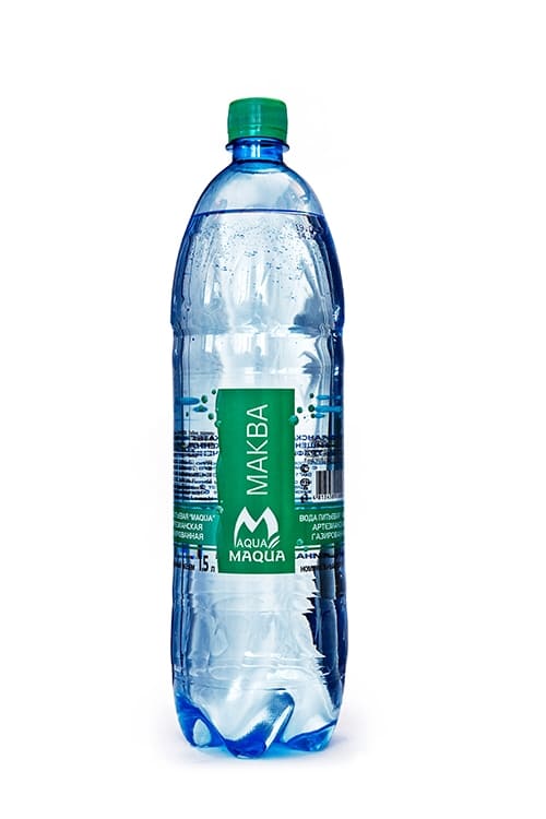 Вода питьевая газированная "MAQUA" 1л