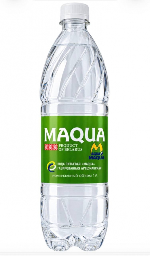 Вода питьевая газированная "MAQUA" 1л